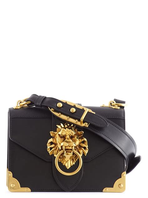 Prada lion head shoulder bag